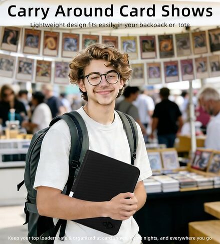Top Loaders Card Binder ، 128 بطاقة ، 4 صفحات لتحميل الجانبين متوافقة مع الأكمام 3 "× 4" ، كرة القدم القابلة للتحصيل ، ألبومات بطاقات تداول البيسبول in Kuwait