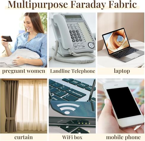 Tegeme Faraday Fabric 59" x 118" with 236" L Tape Measure, Military Grade Rf Shielding Cloth for Blocking RFID, EMP, Emf, 5g, Wi-Fi GPS Signals, EMI Radiation Protection for Privacy and Security in Saudi Arabia