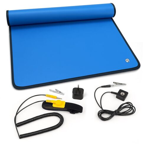 Portable Anti Static ESD Mat Kit for PC Building & Electronics Repair – Static Dissipative Protection with Wrist Strap, Alligator Clip & Grounding Plug for DIY, Students & Home PC Upgrades (Standard) in Saudi Arabia