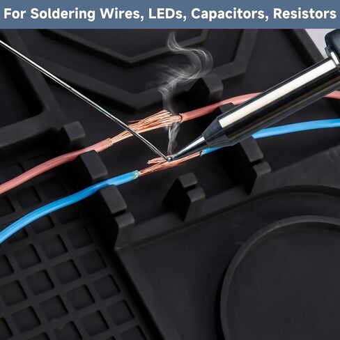 Silicone Soldering Mat with Soldering Stand, 20x14 Inch ESD Anti Static & 932°F Heat Resistant Workbench Mat for Electronics Repair, PCB, Phone, Watch, PC Building in Kuwait