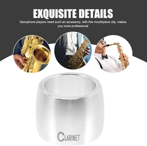 Alto Saxophone Ligature Clip Metal Clamp for Alto Saxophone Mouthpiece Silver Metal Ligature Clip for Wind Instrument Supplies in Saudi Arabia