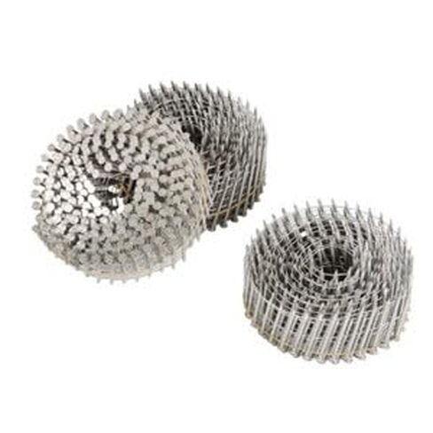 #US 3600 Pcs 1-3/4 .09 Ring Shank Stainless Steel Siding Nails 15 Degree Wire Coil in Saudi Arabia