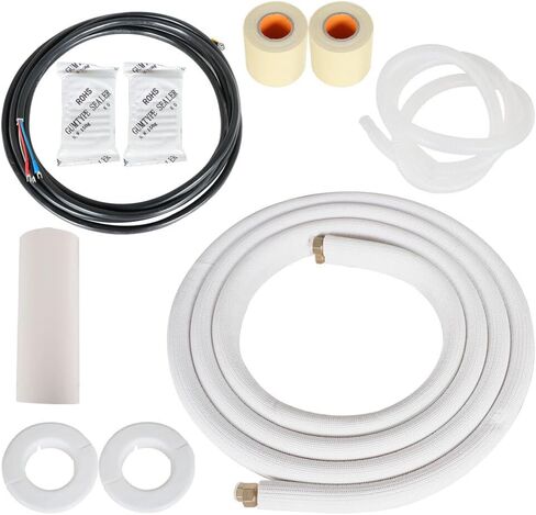 Replacement-Parts For White 16 Feet 3/8"- 5/8" Dia. Install For Mini Split Heat Pump Systems Mod-W91R-2358 in Saudi Arabia