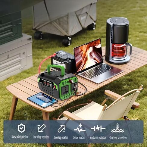 1200W Car Power Inverter, 12V DC to 110V AC Converter with LCD Display, 2 AC Outlets, Dual USB and Type-C Ports, Portable Charger for Car Truck RV Camping Travel (1200.0, Watts) in Saudi Arabia