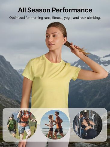 ملابس علوية بطبقة أساسية من صوف ميرينو للنساء من Fitouch Hinterland | تي شيرت قابل للغسل في الغسالة | قميص خفيف الوزن in Kuwait