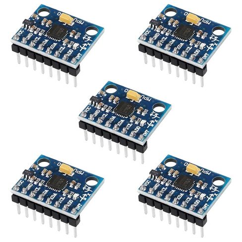 5 قطعة GY-521 ملحوم مسبقًا MPU-6050 MPU6050 3 محاور مقياس التسارع جيروسكوب وحدة 6 DOF 6 محاور مقياس التسارع جيروسكوب وحدة الاستشعار 16 بت AD محول إخراج البيانات IIC I2C in Saudi Arabia