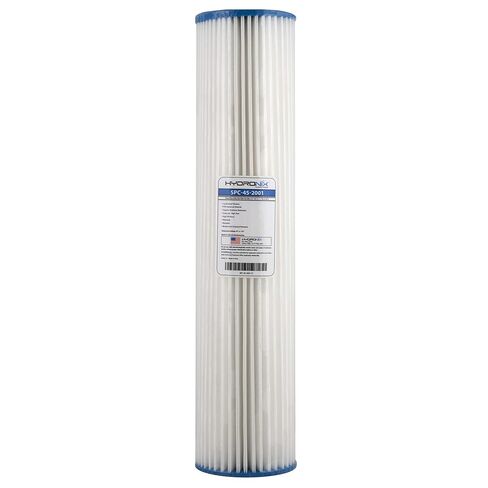 Hydronix SPC-45-2001 فلتر مياه مطوي للمنزل بأكمله تجاري صناعي قابل للغسل وإعادة الاستخدام 4.5 × 20-1 ميكرون in Saudi Arabia