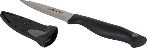 Farberware Edgekeeper 3.5-Inch Paring Knife with Self-Sharpening Blade Cover, High Carbon-Stainless Steel Kitchen Knife with Ergonomic Handle, Razor-Sharp Knife, Black in Kuwait