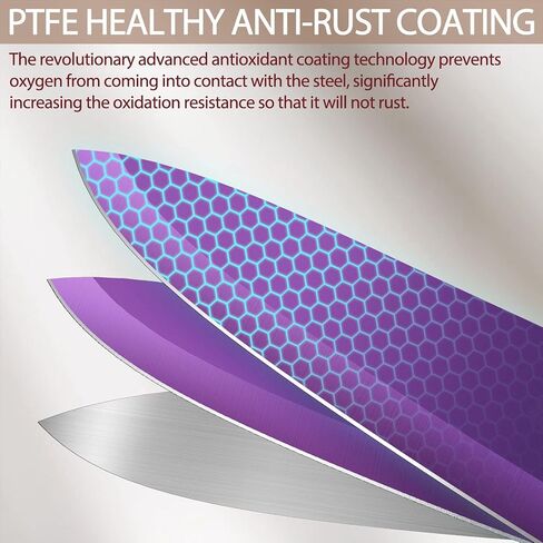 مجموعة سكاكين أستركوك، مجموعة سكاكين مطبخ مرمزة بالألوان مكونة من 12 قطعة، طقم سكاكين شيف من الفولاذ المقاوم للصدأ مكون من 6 ألوان مضادة للصدأ مع 6 واقيات للشفرات، آمنة للاستخدام في غسالة الأطباق in Kuwait