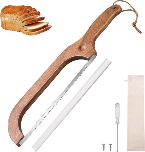 سكين الخبز للخبز المنزلي مقاس 14.5 بوصة سكين الخبز المخمر، قطاعة ممتازة للخبز المنزلي والخبز الفرنسي والمزيد من القطع الرفيعة، مقبض مريح، شفرة حادة ممتازة in Kuwait