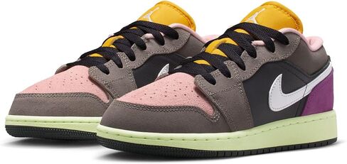 Air Jordan 1 Low SE Big Kids' Shoes Color: Oil Grey/white-cave Stone-arctic Punch HQ2021-005 in Saudi Arabia