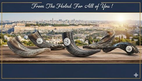 Special Polished Extraordinary Kosher Rams Horn Shofar 12"-14", Handcrafted in Israel by Shofarot Israel Factory - 100% Kosher With Free Shofar Bag in Saudi Arabia