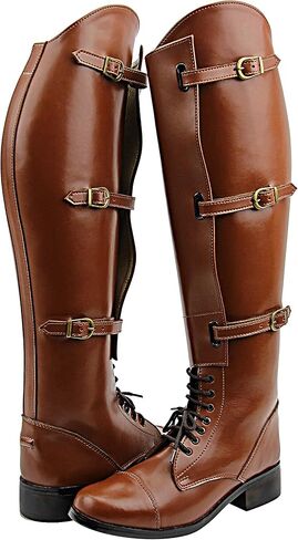 Mens Man Crown Field Horse Riding Boots Stylish Fashion Equestrian Tan in Kuwait
