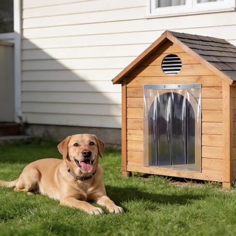 ستارة باب بشريط PVC شفاف من LovePads مع سكين وشريط قياس - ستائر بلاستيكية للمشي في المبرد، غطاء الفريزر الحراري للمستودعات التجارية والمرآب، شرائط مقاس 8 بوصات × 96 بوصة in Kuwait