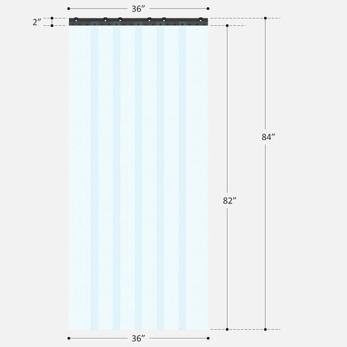 مجموعة ستائر Awoco بشريط تجميد ناعم وسميك مقاس 91.44 سم عرضًا × 213.36 سم ارتفاعًا 0.08 سم مع أجهزة تركيب MaxBullet HTP، NSF/USDA -40 درجة فهرنهايت، رائحة منخفضة مرنة، صنع في الولايات المتحدة الأمريكية بواسطة Aleco in Kuwait