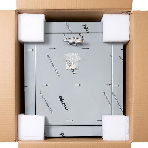 باب شلال القمامة العالمي مقاس 15 بوصة × 18 بوصة - حواف 3 بوصة - أبواب بمفصلات سفلية مصنوعة من الفولاذ المقاوم للصدأ بنسبة 100%، مقاومة للحريق، معتمدة من UL، إغلاق ذاتي، مقبض على شكل حرف T قابل للقفل وإغلاق إيجابي. حلول الغسيل والقمامة. in Kuwait