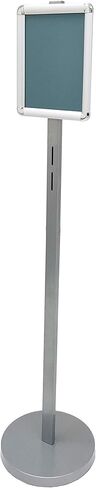 FixtureDisplays® Floor Standing Signage Frame 8.5x11" Graphics with Mounting Holes for Sanitizer Holder or Literature Holder 10049-NEW-NPF in Saudi Arabia