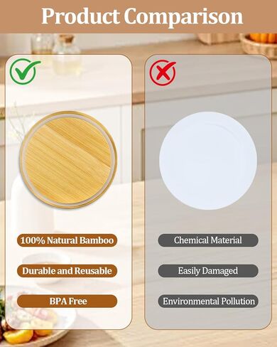 Replacement Wooden Lids for Pyrex, Anchor Hocking Glass Containers 7201-PC*2, Bamboo Lids for Pyrex 4Cup Glass Bowls, Bowl Covers with Leakproof Silicone Gasket 2 Pack in Saudi Arabia