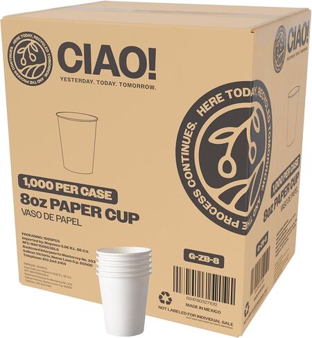 CIAO! Coffee Cup Sipper Black Dome Lid, Designed and Fit for 10OZ/12OZ/16OZ/20OZ Paper Cups, (90mm) 1,000 Count in Saudi Arabia