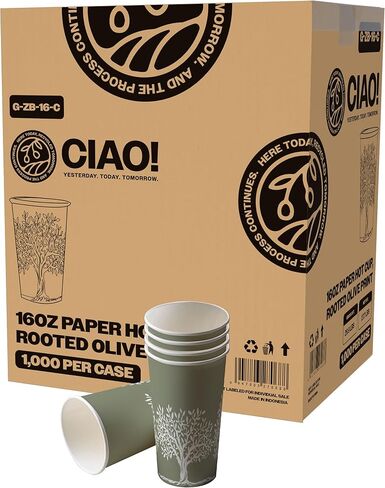 CIAO! Coffee Cup Sipper Black Dome Lid, Designed and Fit for 10OZ/12OZ/16OZ/20OZ Paper Cups, (90mm) 1,000 Count in Saudi Arabia