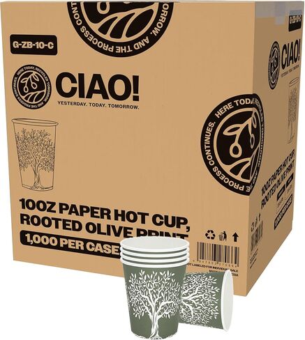 CIAO! Coffee Cup Sipper Black Dome Lid, Designed and Fit for 10OZ/12OZ/16OZ/20OZ Paper Cups, (90mm) 1,000 Count in Saudi Arabia