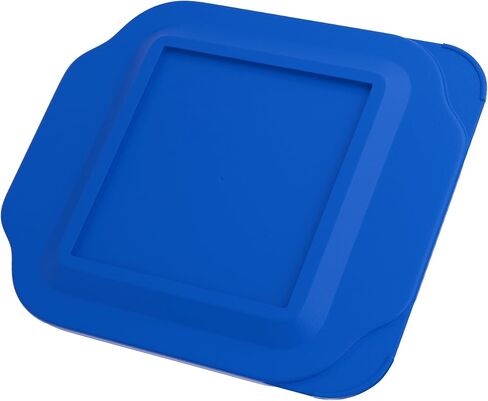 Replacement Lid fits Pyrex 2-Quart 8" x 8" Glass Baking Dish #222, Compatible with Lid #222-PC, Food Storage Container Cover with Flush Tab Handles (Navy) in Kuwait