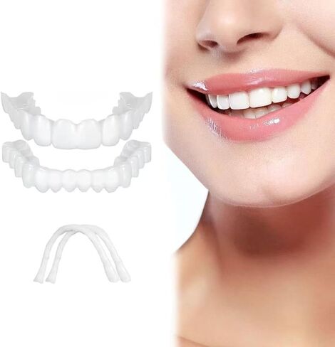 قشور الأسنان للنساء والرجال، مجموعة بديلة للأسنان المؤقتة، طبيعية ومريحة in Kuwait