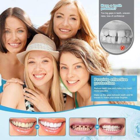 قشور الأسنان للنساء والرجال، مجموعة بديلة للأسنان المؤقتة، طبيعية ومريحة in Kuwait