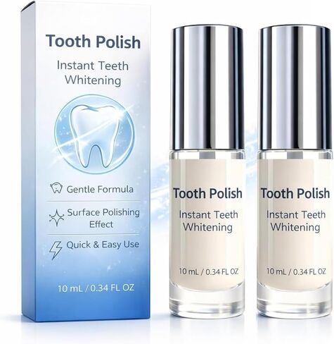 SmileFitPro Tooth Polish, Tooth Whitening Paint - Instant White Teeth, Gentle & Safe Formula, Simple & Portable White Paint for Teeth - Regain Confident Smile(2pcs in Kuwait