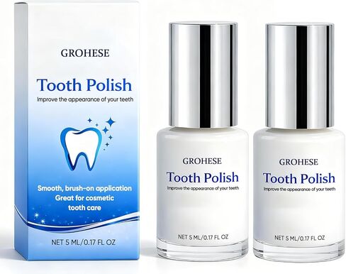 Tooth Polish, Tooth Whitening Paint, White Tooth Polish Paint for Teeth, Gentle & Safe Formula for Confident (1) in Kuwait