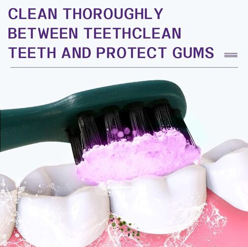 Purple Teeth Whitening Powder,Mint Fresh Breath,Stain Removal,Fluoride Free Dental Care for Sensitive Teeth & Long Lasting Freshness (1) in Kuwait