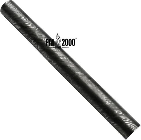 PAL 2000 KNIVES قضيب فولاذي دمشقي مصنوع يدويًا - قالب فولاذي دمشقي مخصص - نمط شفرة فارغة ملتوي بخط أسود - 12 بوصة × 2 بوصة × 5 مم (8707) in Kuwait