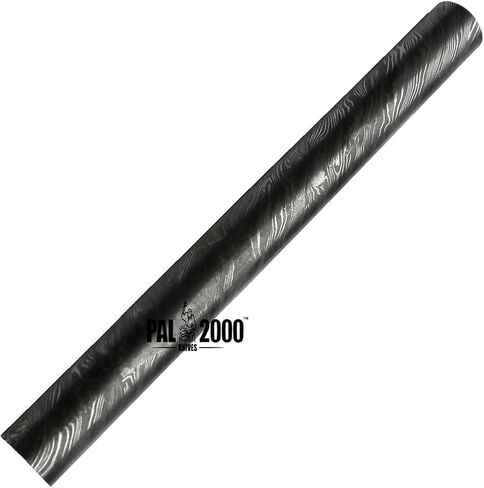 PAL 2000 KNIVES قضيب فولاذي دمشقي مصنوع يدويًا - قالب فولاذي دمشقي مخصص - نمط شفرة فارغة ملتوي بخط أسود - 12 بوصة × 2 بوصة × 5 مم (8707) in Kuwait