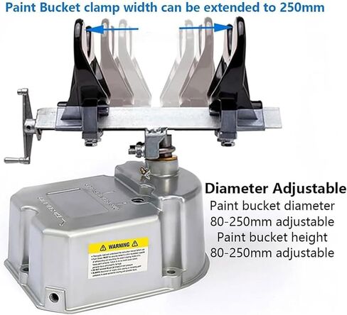 Paint Inks Mixing Shaker, 1-5L Pneumatic Paint Shaker Mixer, Air Pressure 0.2-0.6Mpa, 15min/Bucket, 30° Oscillation, Oscillation Frequency 0-500 Times/Min, for Paint, Watercolor. ﻿ in Saudi Arabia