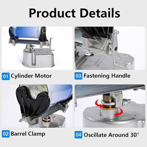 Paint Inks Mixing Shaker, 1-5L Pneumatic Paint Shaker Mixer, Air Pressure 0.2-0.6Mpa, 15min/Bucket, 30° Oscillation, Oscillation Frequency 0-500 Times/Min, for Paint, Watercolor. ﻿ in Saudi Arabia