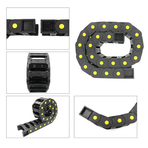 R55 Drag Chain 0.98x3.03 in / 25x77 mm Nylon Plastic 1M/39.37 inch Length Wire Carrier Cable Drag Chain in Kuwait
