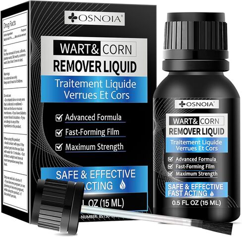 Extra Strength Wart Remover Liquid with 17% Salicylic Acid, Fast Acting Treatment for Plantar & Common Warts, Corn Remover for Feet and Toes 15ml in Saudi Arabia