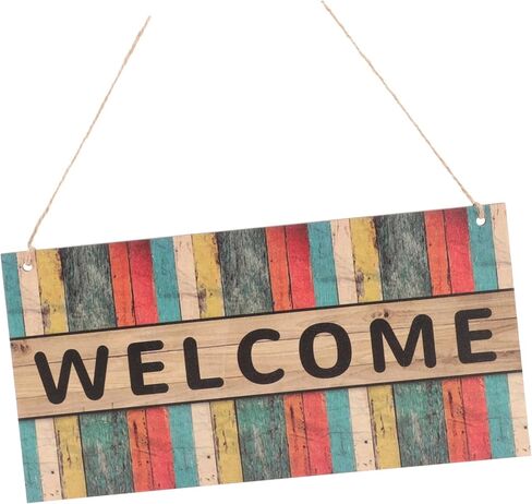 Rustic Welcome Sign Wooden Door Plate Farmhouse Decor for Front Door Decorative Hanging Decor in Saudi Arabia