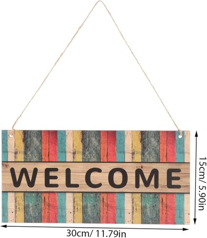 Rustic Welcome Sign Wooden Door Plate Farmhouse Decor for Front Door Decorative Hanging Decor in Saudi Arabia