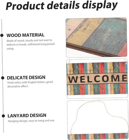 Rustic Welcome Sign Wooden Door Plate Farmhouse Decor for Front Door Decorative Hanging Decor in Saudi Arabia