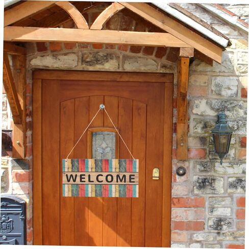 Rustic Welcome Sign Wooden Door Plate Farmhouse Decor for Front Door Decorative Hanging Decor in Saudi Arabia