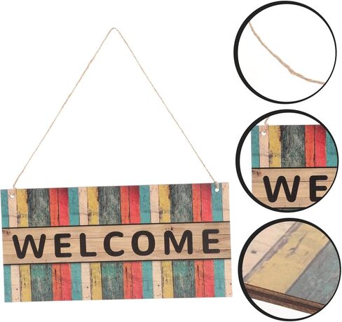 Rustic Welcome Sign Wooden Door Plate Farmhouse Decor for Front Door Decorative Hanging Decor in Saudi Arabia