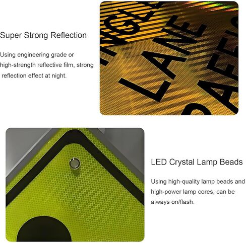 24" Solar Pedestrian Crossing Sign - LED Flashing Traffic Warning Sign, Weatherproof Aluminum IP65 Blinking Crosswalk Sign for Safety Alerts in Saudi Arabia