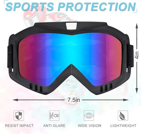 KINGBIKE Dirt Bike Goggles ATV Motorcycle Goggles 3&2 Pack Motocross Windproof MTB Goggle for Adults Men Women in Kuwait