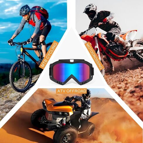 KINGBIKE Dirt Bike Goggles ATV Motorcycle Goggles 3&2 Pack Motocross Windproof MTB Goggle for Adults Men Women in Kuwait