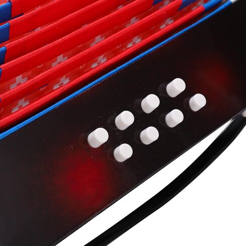 أكورديون البيانو، أكورديون صغير 17 مفتاح، أكورديون صغير 8 باس مع الأشرطة، أداة تدريب إيقاع لوحة المفاتيح للمبتدئين، الممارسة والآلات الموسيقية التعليمية (أسود) in Kuwait