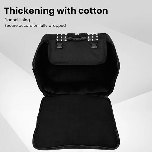 Asixxsix Accordion Bag, 41 Key 120 Bass Accordion Gig Bag, Oxford Cloth Accordion Backpack Accordion Case, Accordion Carry Case Organizer Accordions Holder, Accordions Soft Cases in Saudi Arabia