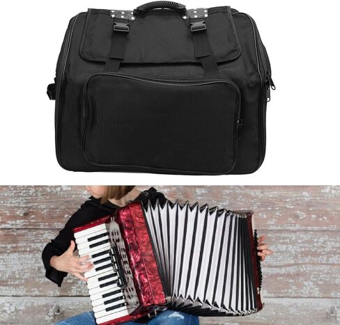 Asixxsix Accordion Bag, 41 Key 120 Bass Accordion Gig Bag, Oxford Cloth Accordion Backpack Accordion Case, Accordion Carry Case Organizer Accordions Holder, Accordions Soft Cases in Saudi Arabia