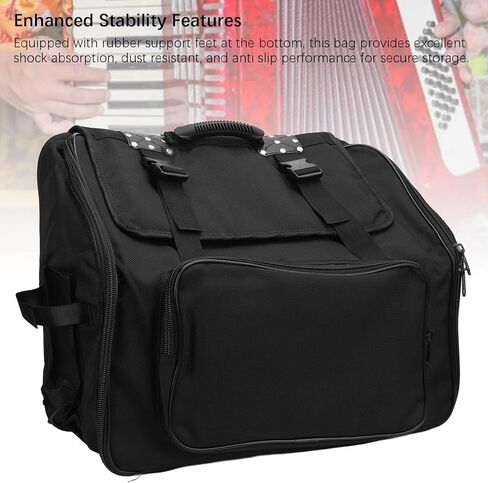 Asixxsix Accordion Bag, 41 Key 120 Bass Accordion Gig Bag, Oxford Cloth Accordion Backpack Accordion Case, Accordion Carry Case Organizer Accordions Holder, Accordions Soft Cases in Saudi Arabia