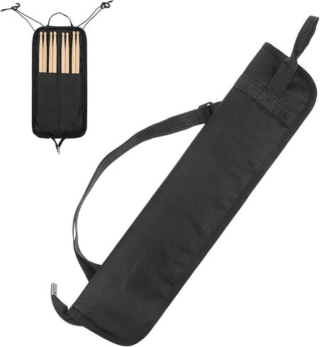 Drum Stick Bag, Black Drumstick Bag with Handle Portable Storage Case Universal Drum Stick Holder for Drum Set Percussion Mallet in Saudi Arabia
